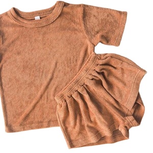 Conjunto Infantil de Color Puro Súper Suave, Ropa Unisex para Niños de Algodón de Rizo, Venta al por Mayor - Product Image 1