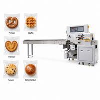 Machine d'emballage à grande vitesse pour pain pita, machine à emballer les tranches de caramel, machine d'emballage pour les carrés de crème anglaise pour les grandes boulangeries