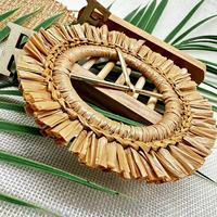 Boucle de ceinture personnalisée en raphia recouvert d'herbe anneau de réglage boucle en métal pour ceinture femme