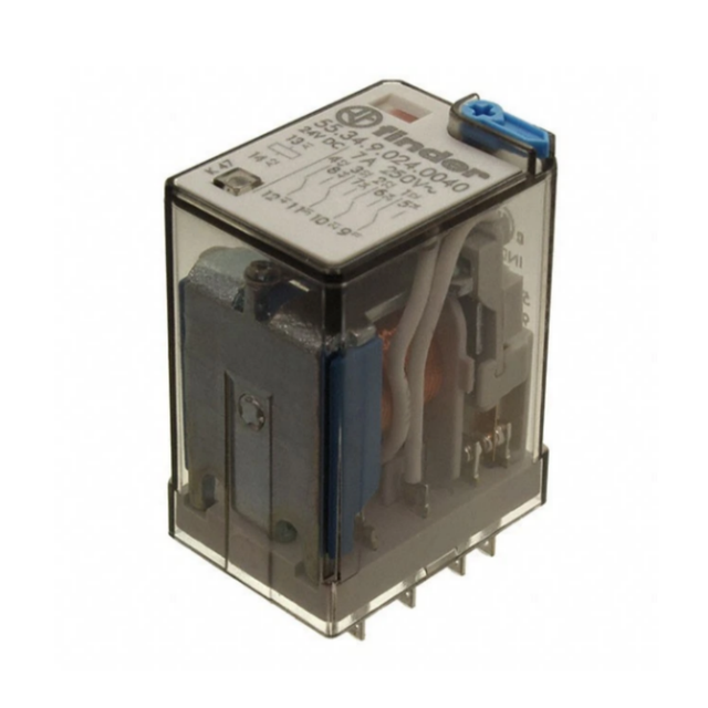 New Original Finder 55.34.9.024.0040 Electromagnetic Relay 2NO 24V DC 250V AC Monostable High Power Copper Contact 10P General