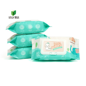 Toallitas Húmedas de la Mejor Calidad, Tela No Tejida, Marca Privada para el Hogar, Toallitas Húmedas para Bebés - Product Image 1