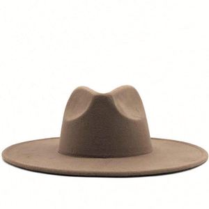 Men High Quality Custom Wool Wide Brim Felt Fedora Hats Unisex Wholesale - Product Image 4