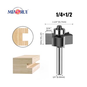 Miaorui bộ cửa hình chữ T chịu lực ba cạnh dao phay góc Thu hải đường dao cắt hợp kim đầu dao cắt rãnh rãnh xẻ rãnh chế biến gỗ - Product Image 3