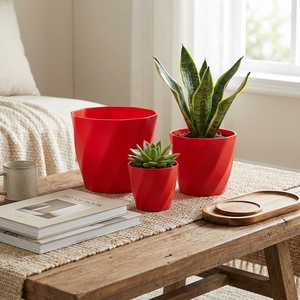 Macetas de Plástico Coloridas de Forma Octogonal, Macetas de Interior para Escritorio, Diseño Moderno y Minimalista para Cactus, Tamaño Mediano - Product Image 4