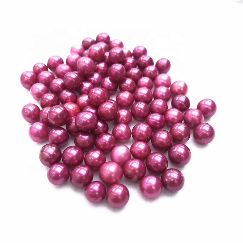 En gros 7-8mm 4a Rond Naturel D'eau Douce Perle perle Ronde Perle Colorée Pour Cages Médaillons Perle Partie