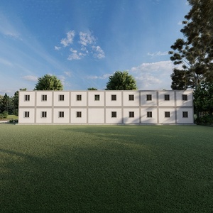 Casa Contenedor Prefabricada Portátil <span class=keywords><strong>de</strong></span> Bajo Costo, <span class=keywords><strong>de</strong></span> <span class=keywords><strong>Dos</strong></span> Pisos, Unidades <span class=keywords><strong>de</strong></span> 20/40 pies, Panel Sándwich <span class=keywords><strong>de</strong></span> Acero, Aislamiento Térmico, Tipo <span class=keywords><strong>Apartamento</strong></span> - Product Image 4