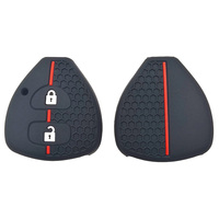 Housse de protection en silicone pour clé de voiture Toyota Auris HiLux Corolla Fortuner Prado Verso Camry Yaris Vitz Vios Ractis 2 boutons