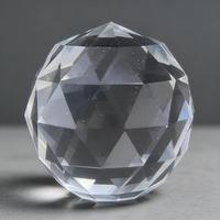HBL En gros, Pendentif boule en verre cristal à facettes prismatiques, perles de verre taillées en diamant à facettes, pour lustre avec fond plat