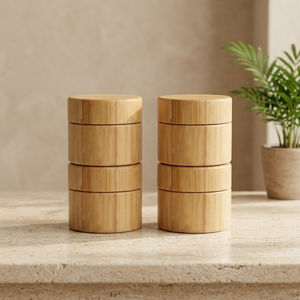 Pot en bambou pour beurre cosmétique avec logo gravé personnalisé pour les soins de la peau et les crèmes pour les yeux, tailles de 5g à 400g - Product Image 3