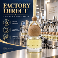Diffuseur de parfum suspendu pour voiture, décoration intérieure, diffuseur en verre, bouchon en bois, pendentif personnalisé, fourniture en gros OEM ODM pour véhicules