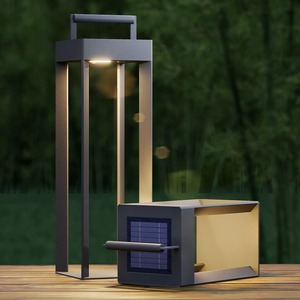 Luz LED moderna para jardín al aire libre IP65, Panel Solar acrílico resistente al agua, potencia blanca cálida para césped, paisaje, <span class=keywords><strong>Villa</strong></span>, patio, bolardo - Product Image 6