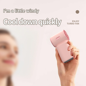 Tùy Chỉnh Làm Mát Bằng Không Khí 100 Tốc Độ LED Hiển Thị 2000MAh USB Có Thể Sạc Lại Di Động Cầm Tay Thông Minh Người Hâm Mộ Turbo Fan Chia Điều Hòa Không Khí - Product Image 2