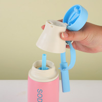 Nouvelle conception, bouteille d'eau isolée en acier inoxydable 316 de 17 oz, couleur macaron, logo de marque personnalisé, gourde de sport portable pour le sport
