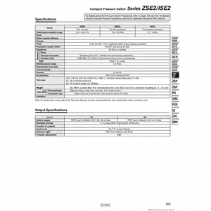 Interruptor de presión de vacío SMC Pneumatics, de 2, - Product Image 1