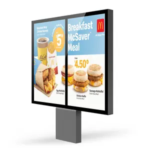 Weatherproof Digital Ads LCD Screen Electronic Advertising Display Outdoor Totem Kiosk Bus Stop Station Shelter Digital Signage