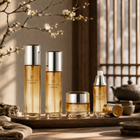 Bouteilles d'huile capillaire de luxe de haute qualité, flacons de lotion essentielle premium, pots et bouteilles en verre doré vides 30 40 50 100 120ml 50g