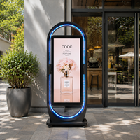 Pantalla Digital Exterior Tipo Tótem de 55 Pulgadas Full HD, Resistente al Agua, Portátil, con Sistema de Gestión Remota para Publicidad