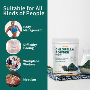 Poudre de chlorella naturelle OEM Protéines et vitamines végétaliennes La poudre de chlorophylle soutient le système immunitaire et la fonction hépatique pour garder la jeunesse - Product Image 3