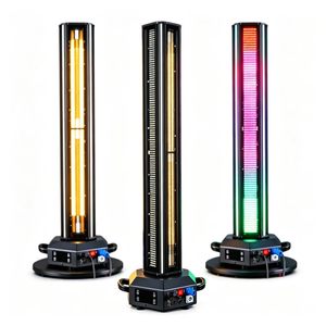 Nuovo Modello Esclusivo di Faro Stroboscopico Dorato Senza Fine con Controllo Vocale e Funzione <span class=keywords><strong>RGB</strong></span> per Illuminazione da Palco per Concerti e DJ - Product Image 1