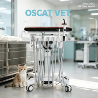 Appareil dentaire portable OSCAT, équipement vétérinaire, utilisation en clinique vétérinaire avec embouts de détartrage pour le polissage des dents des chiens, des chats et des animaux de compagnie