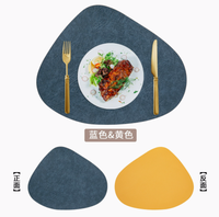 Set de table en cuir PU résistant à la chaleur pour salle à manger et cuisine