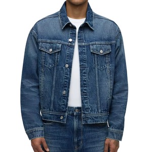 100% Cotton <b>Winter</b> Denim <b>Jacket</b> for Men Casual Patchwork Breathable & Eco-Friendly High Quality <b>Waterproof</b> Anti-Uv - Product Image 2