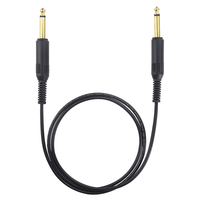 Vente en gros de câble audio stéréo personnalisé 1/2/3/5m, plaqué or, 6.35mm mâle vers 6.35mm 3.5mm mâle