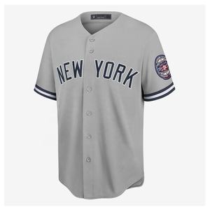 Camiseta de béisbol para hombre, Camiseta deportiva informal de manga corta con botones y rayas, cuello en V, talla estándar en blanco y negro - Product Image 1