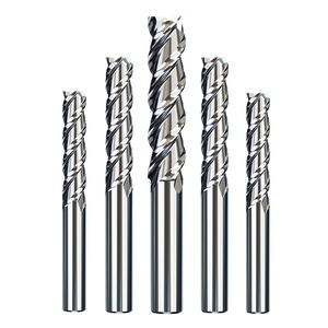 HUHAOアルミニウム完全研削ダブルフルートフライスカッタースパイラルCNCエンドミル銅鋼用2011091215 - Product Image 2