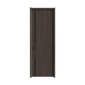Puerta de cristal de carbono de diseño moderno personalizable puerta impermeable interior de madera laminada de melamina Hotel Hospital - Product Image 1
