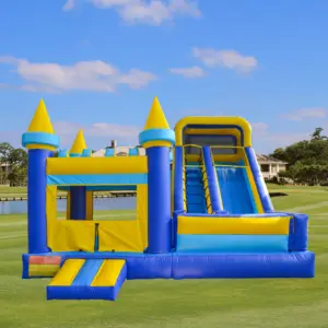 Hot Koop Kleine Springkussen Kasteel Spel Voor Kinderen Opblaasbare House Party Sprong Stuiteren En Glijbaan Combo Outdoor