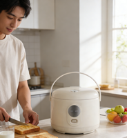 Cuisinière à riz électrique portable intelligente Oulik avec spatule, réservation 24 heures, démontage en une touche, cuve antiadhésive
