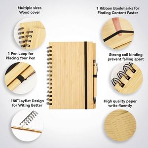 Father's Day Gifts 2024 School Wholesale Sets Gift Box Bamboo Backpack Kids Spiral <b>Journal</b> A5 Notebook With Pen - Product Image 5