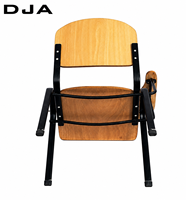 Ensemble de chaises et de bureaux d'école DJA pour universités et collèges, avec tablette d'écriture, table d'étudiant en contreplaqué de 12 mm pour l'école, mobilier de salle à manger