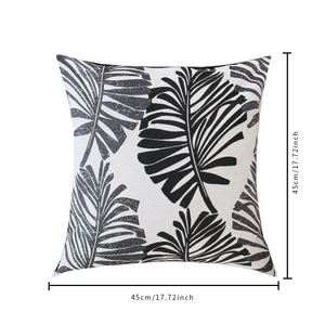 Cadeau <span class=keywords><strong>de</strong></span> haute qualité achat broderie jeter taie d'oreiller canapé feuilles taie d'oreiller tissé à la main brodé housses <span class=keywords><strong>de</strong></span> coussin - Product Image 4