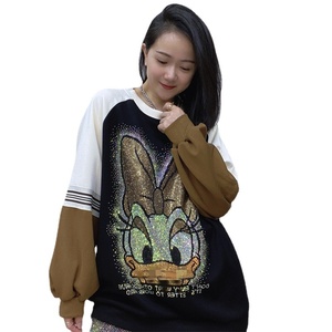 LFF-6303/Felpa Autunnale Stile Europeo di Alta Qualità per Donne <span class=keywords><strong>Taglie</strong></span> <span class=keywords><strong>Forti</strong></span>, in Cotone Spaziale con Motivo Cartoon e Collo Tondo - Product Image 5