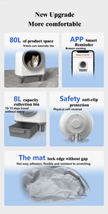 Caja de arena inteligente automática, control por aplicación para múltiples gatos, sensores de seguridad, control de olores, arena ecológica de gran capacidad para gatitos - Product Image 3