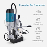 Taladro Magnético Portátil BODA JD2-35E de 1500W y 35mm con Velocidad Variable y 10000N de Succión para Perforación Industrial de Metal y Acero