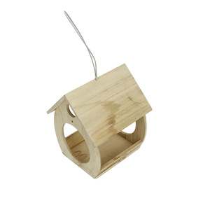Wooden Birdhouse Ornament Natural Wood Color <b>Hanging</b> Outdoor <b>Garden</b> Decor - Product Image 4