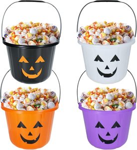 Panier à bonbons et seaux <span class=keywords><strong>Jack</strong></span> <span class=keywords><strong>O</strong></span> Lantern pour le tour ou le traitement, seaux orange pour Halloween Trick or Treat Seau à citrouille - Product Image 2