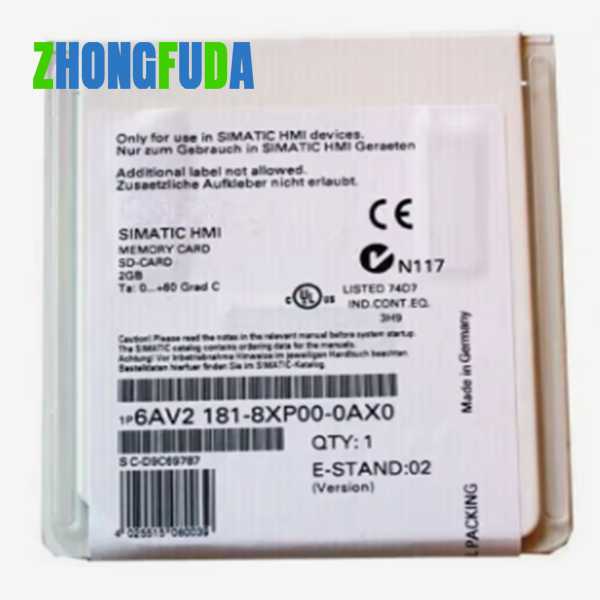 Free Shipping New 2GB Industrial SD Storage Card for HMI Program Backup & Data Storage Made Germany Sie-mens 6AV2181-8XP00-0AX0