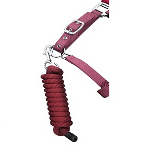 Customized Personalized Nylon Horse Padded <b>Halter</b> English Saddle Rope Lead High Quality Waterproof Durable OEM Custom Logo - Product Image 5
