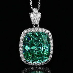 Minimalist Eco-friendly Copper 14*16/10*10mm Green Zircon Pendant Earrings <b>Rings</b> <b>Set</b> Premium Quality Jewelry <b>Set</b> for <b>Women</b> - Product Image 4