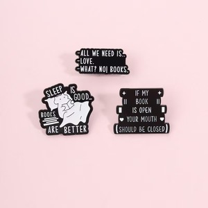 Broches de Metal con Dibujos Animados al por Mayor, Divertidos Broches para Amantes de los Libros, Insignias Metálicas de Dibujos Animados Originales, Broches y Accesorios Artísticos para Estudiantes - Product Image 2