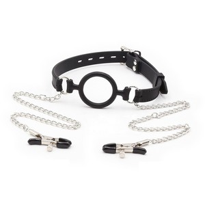 Paradise silicone gag chain nipple <b>clamp</b> SM silicone gag ball sex toys alternative adult sex toys - Product Image 3