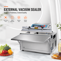 Scelleuse sous vide électrique Xicang XC-500 avec purge de gaz externe, corps en acier inoxydable, scellage 510 mm pour usage commercial alimentaire