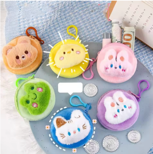 Bear Plush Coin Purse Chick Frog Doll Cartoon Zero Wallet Creative Cute Animal Coin Purse Women Girls