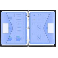 Carpeta de Anillas Transparente de Tamaño A4/Carta, con Cierre de Botón a Presión, Carpeta de Archivo Impermeable con Bolsillo para Etiquetas