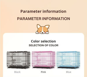 Caseta plegable para perros, jaula de alambre ventilada para perros pequeños y medianos con bolsa de viaje - Product Image 4