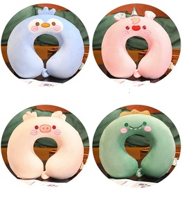 Almohada de Viaje para el Cuello en Forma de U, Personalizable, de Tela de Algodón y Espuma Viscoelástica, con Diseño de Muñeco Adorable, de Alta Calidad - Product Image 4